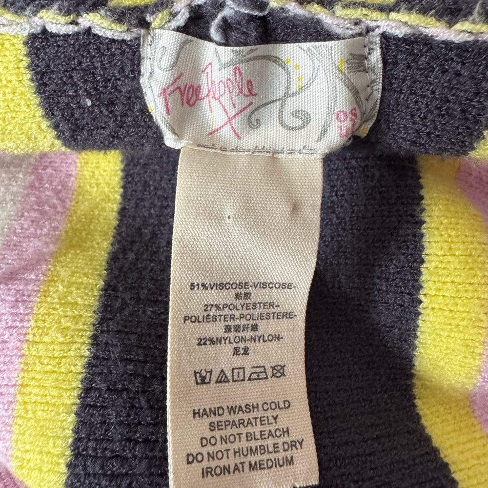 Free People All I Need Chic Hooded Poncho with Stripes - Picture 4 of 5